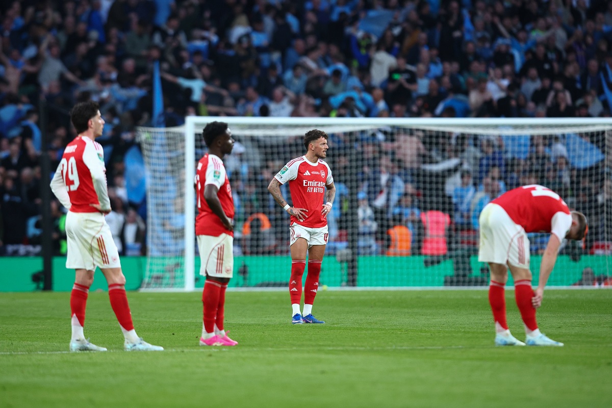 Fudbaleri Arsenala protiv Mančester Sitija