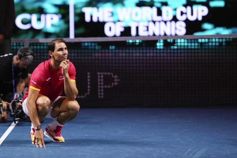 Rafael Nadal po okončanju svog poslednjeg meča u karijeri.