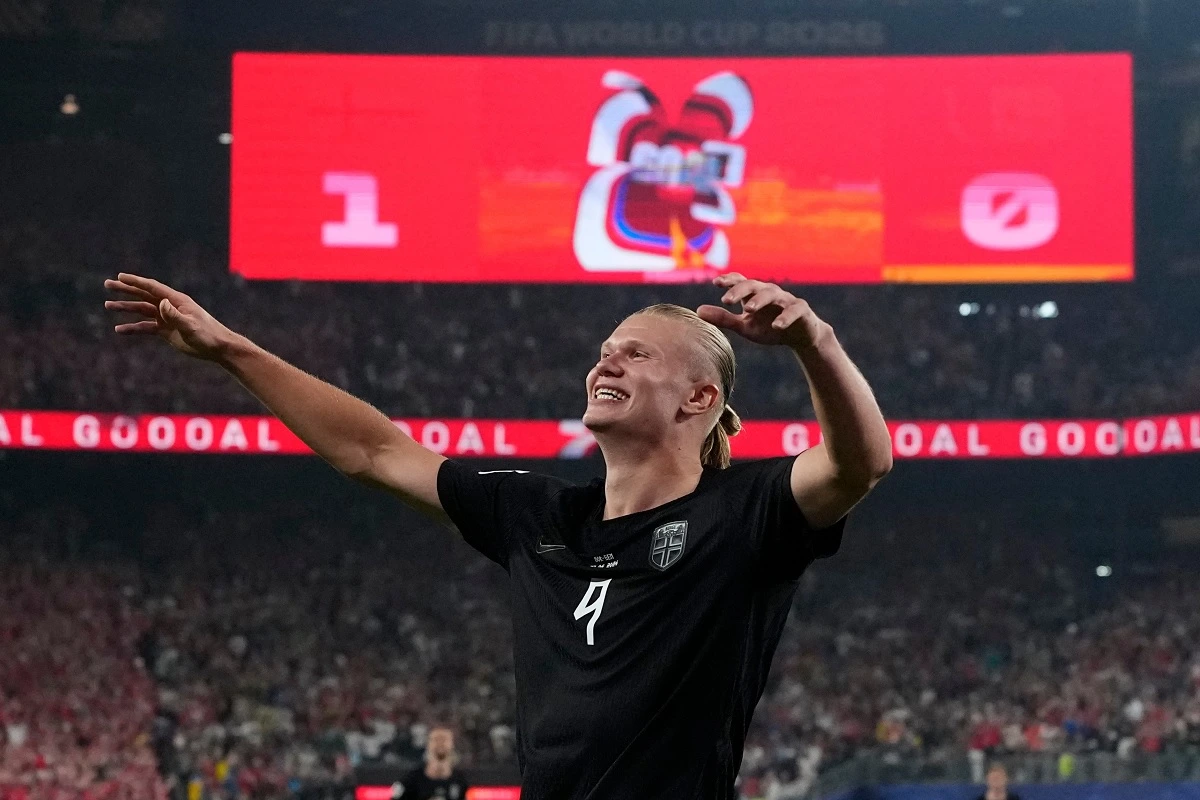 Erling Holand za vreme utakmice sa Senegalom.