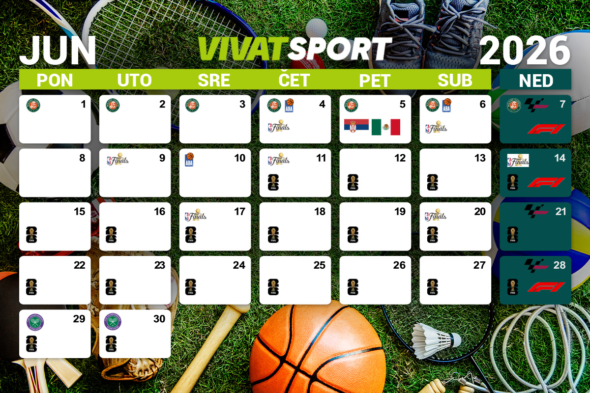 Sport u junu kalendar