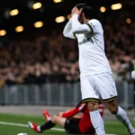 Lukas Blomkvist (AIK, beli dres) na meču AIK-Bromapojkarna.